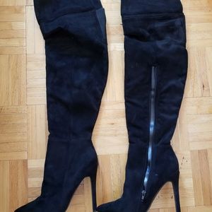 Suede Thigh High Boots